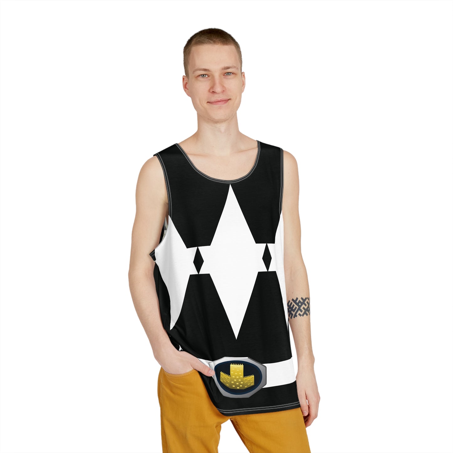 Tank Top Black Power Ranger Style