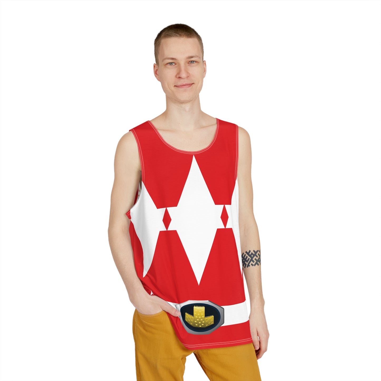 Tank Top Red Power Ranger Style
